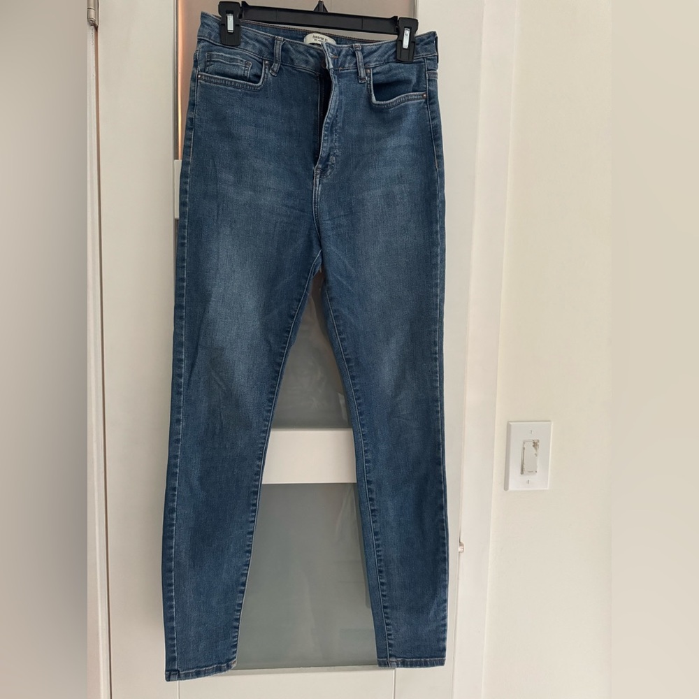 Forever 21 Blue Straight Leg Jeans